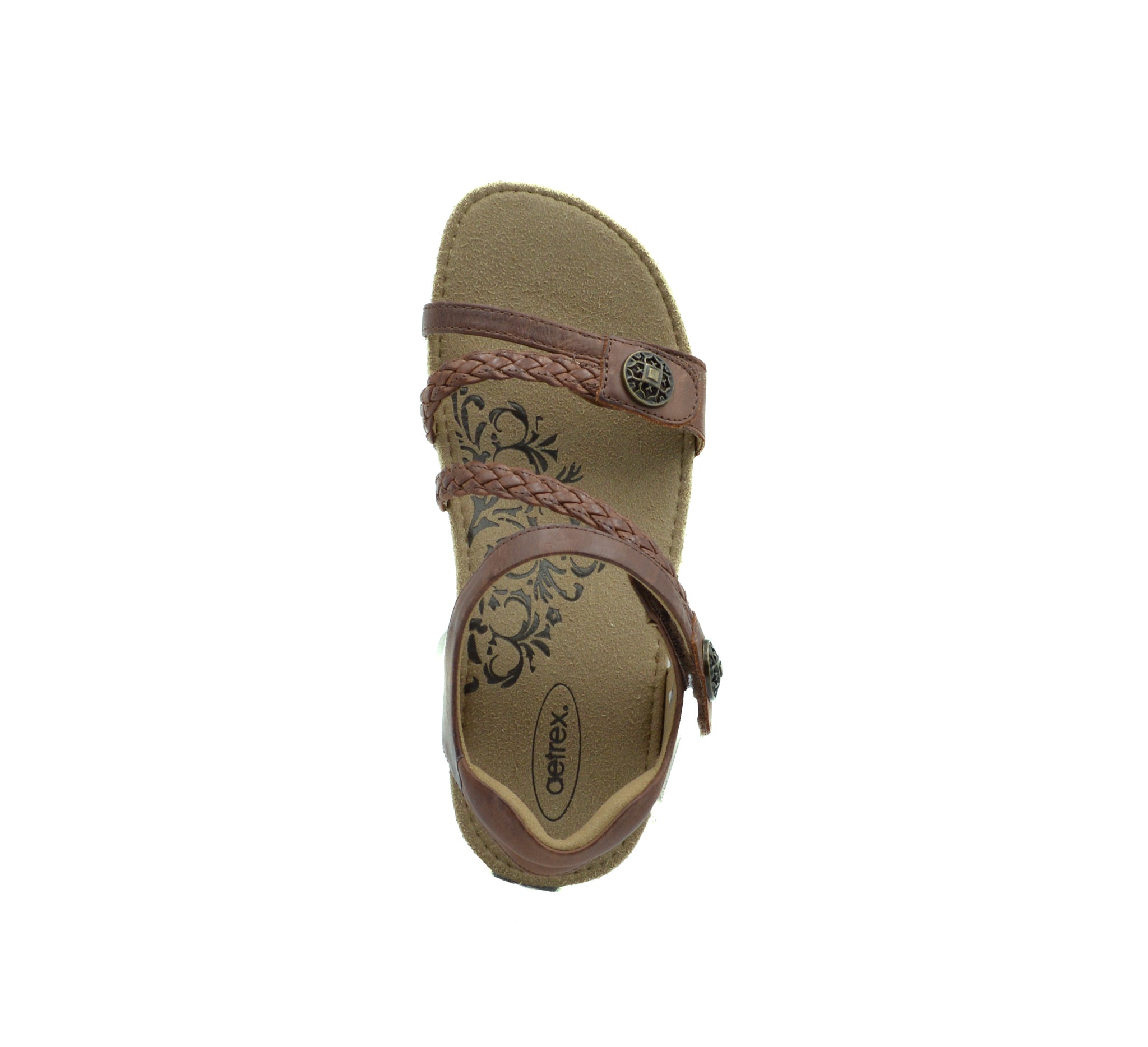 AETREX Jillian Braided Quarter Strap Sandal