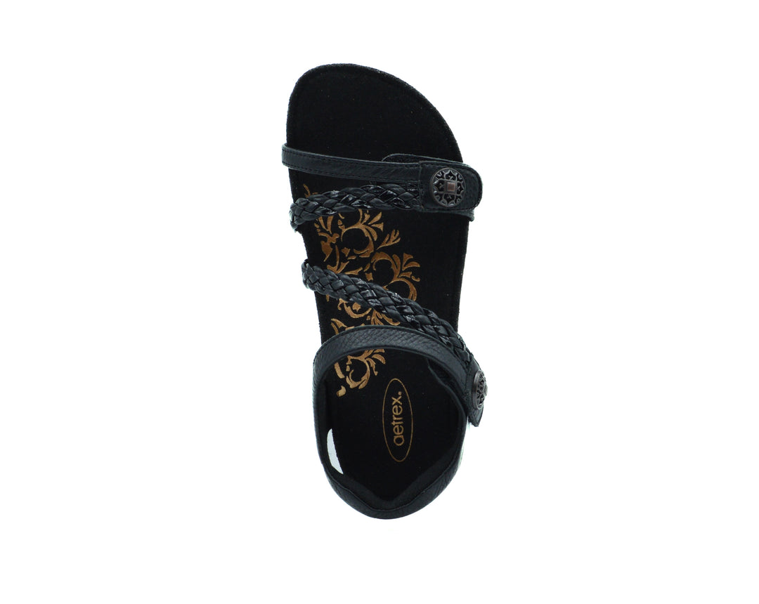 AETREX Jillian Braided Quarter Strap Sandal